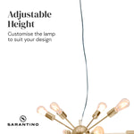 Sarantino 15-Light Sputnik Chandelier in Brass Finish