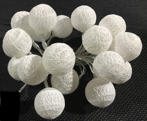 Cotton Ball String Fairy lights