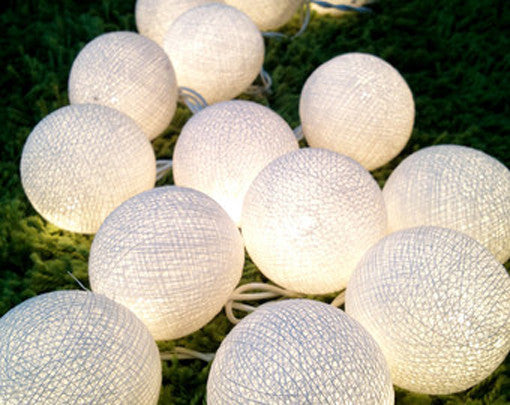 Cotton Ball String Fairy lights