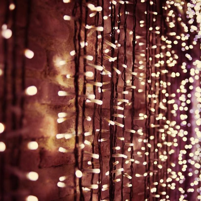 Curtain Lights Black Cable 3X3m