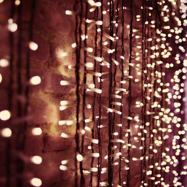 Icicle Lights Black Cable 10m